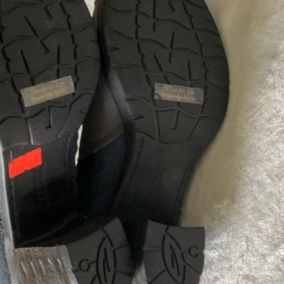 Earth Black and Gray Ankle Boots with Geometric Pattern - Picture 6 of 7